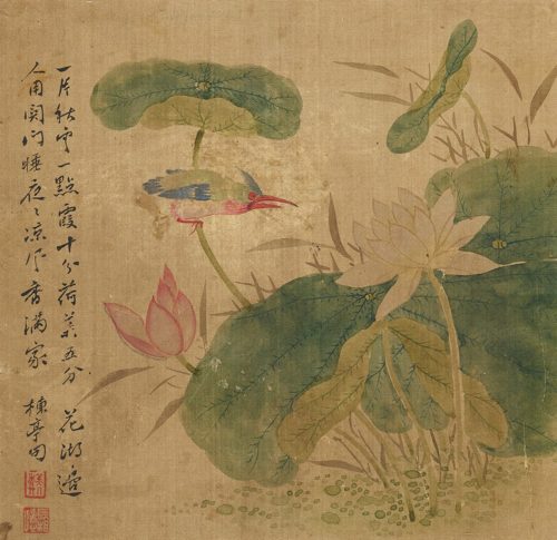 Lotus and Kingfisher, from an Album of Flowers and Birds, Attributed to Jukhyang