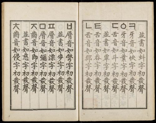 Hunminjeongeum Haerye, the book that announced the Korean alphabet, King Sejong and scholars of the Hall of Worthies