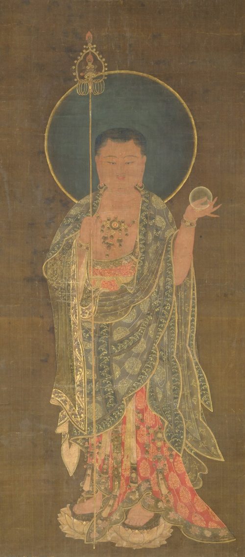 Ksitigarbha, the bodhisattva of the underworld, Goryeo Buddhist painter