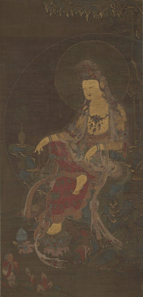 Water-Moon Avalokiteshvara, Goryeo court or monk painter