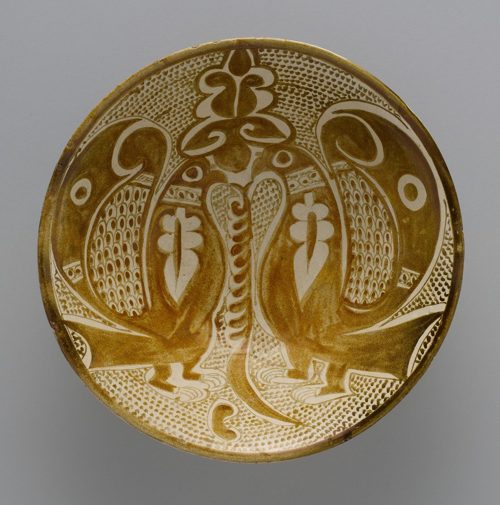 Bowl with Two Facing Peacocks, Iraqi potter, probably of Basra