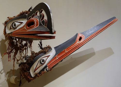 Crooked Beak mask and Huxwhukw mask, Yakuglas (Charlie James), Kwakwaka'wakw