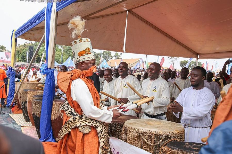 Kabaka Mutebi II at the Mujaguzo, the royal drums