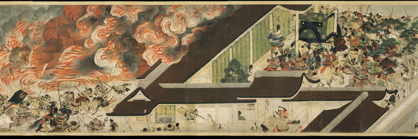 Night Attack on the Sanjō Palace, from the Illustrated Scrolls of the Events of the Heiji Era, Kamakura-period painter